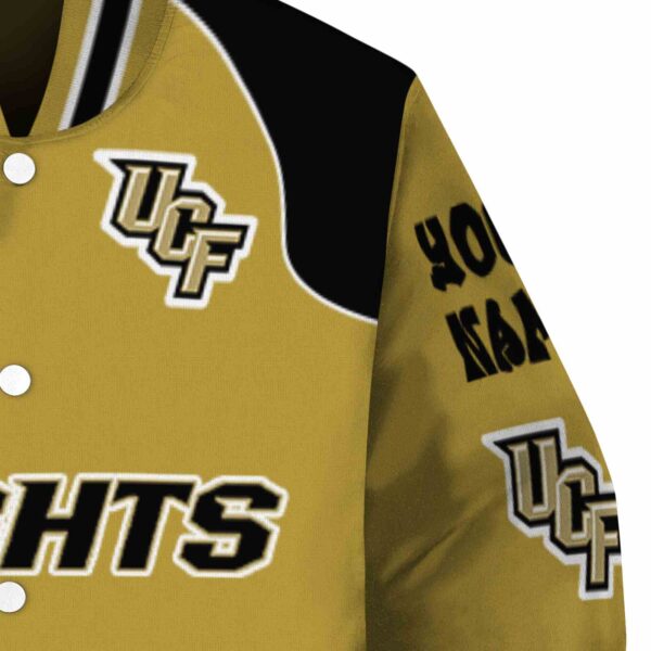 custom ucf knights fire graphic gold jacket premium grade
