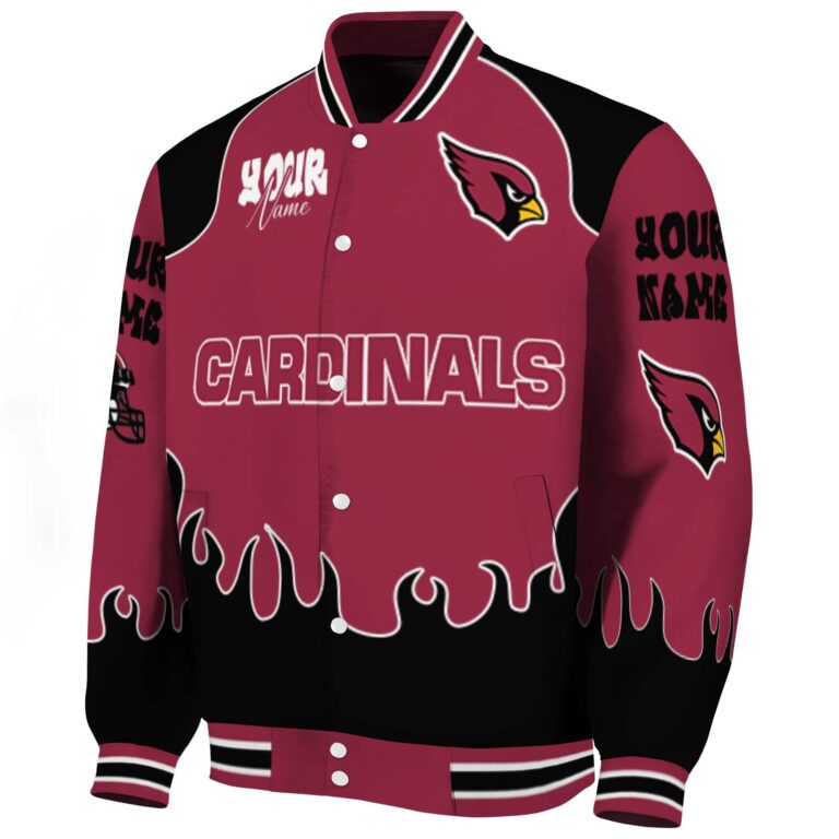 customized arizona cardinals fire graphic red jacket best selling