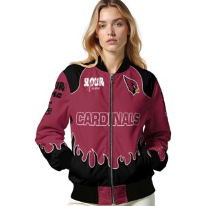 customized arizona cardinals fire graphic red jacket latest model