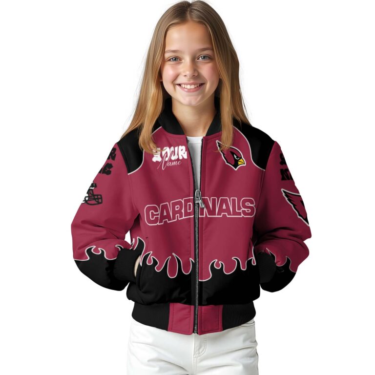 customized arizona cardinals fire graphic red jacket top rated