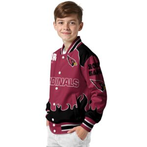 customized arizona cardinals fire graphic red jacket trendy
