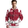 customized arkansas razorbacks fire graphic red jacket high quality