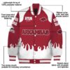customized arkansas razorbacks fire graphic red jacket new arrival