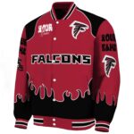 customized atlanta falcons fire graphic red jacket best selling