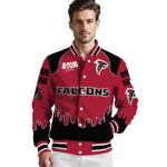 customized atlanta falcons fire graphic red jacket best selling