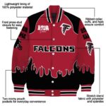 customized atlanta falcons fire graphic red jacket best selling