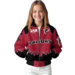 customized atlanta falcons fire graphic red jacket best selling