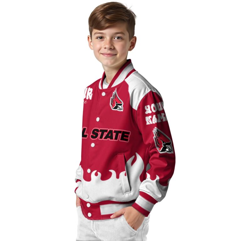 customized ball state cardinals fire graphic red jacket trendy
