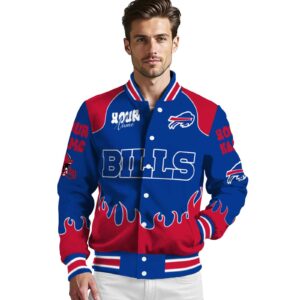 customized buffalo bills fire graphic blue jacket high quality