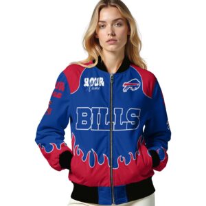 customized buffalo bills fire graphic blue jacket latest model