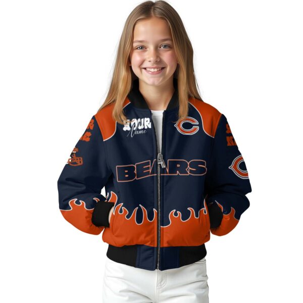 customized chicago bears fire graphic blue jacket top rated