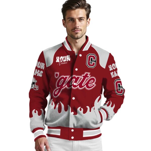 customized colgate raiders fire graphic maroon jacket high quality