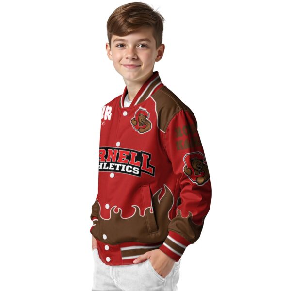 customized cornell big red fire graphic red jacket trendy