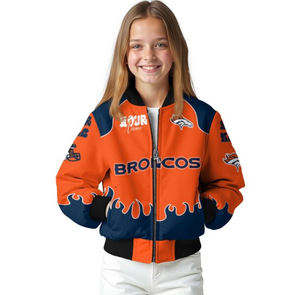 customized denver broncos fire graphic orange jacket top rated