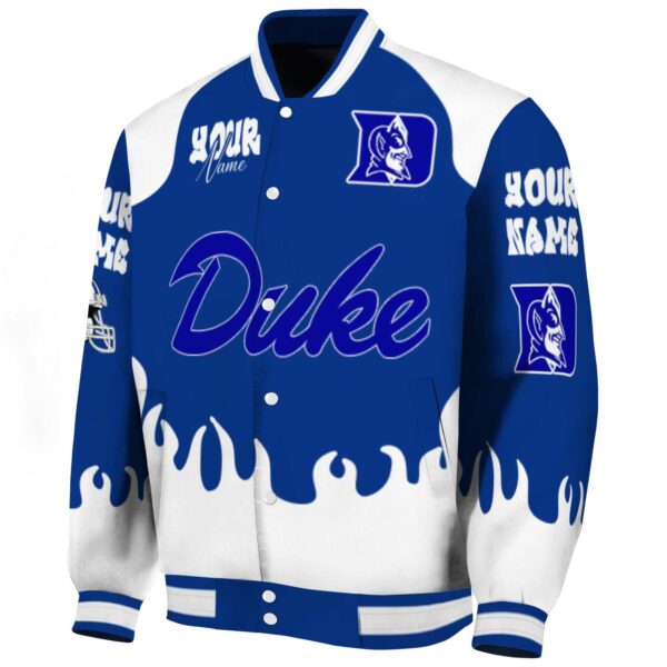 customized duke blue devils fire graphic blue jacket best selling