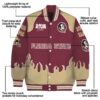 customized florida state seminoles fire graphic garnet jacket new arrival