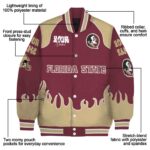 customized florida state seminoles fire graphic garnet jacket best selling