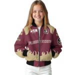 customized florida state seminoles fire graphic garnet jacket best selling