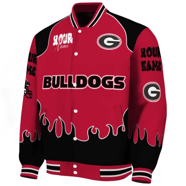 customized georgia bulldogs fire graphic red jacket best selling