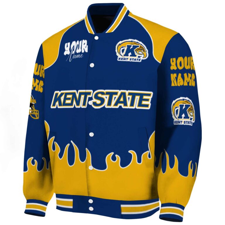 customized kent state golden flashes fire graphic navy blue jacket best selling