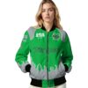 customized marshall thundering herd fire graphic green jacket latest model