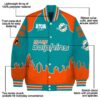 customized miami dolphins fire graphic aqua jacket new arrival