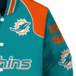customized miami dolphins fire graphic aqua jacket best selling