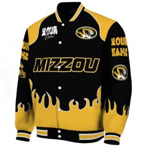 customized missouri tigers fire graphic black jacket best selling
