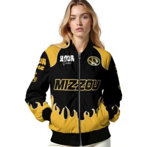 customized missouri tigers fire graphic black jacket latest model