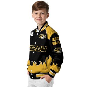 customized missouri tigers fire graphic black jacket trendy