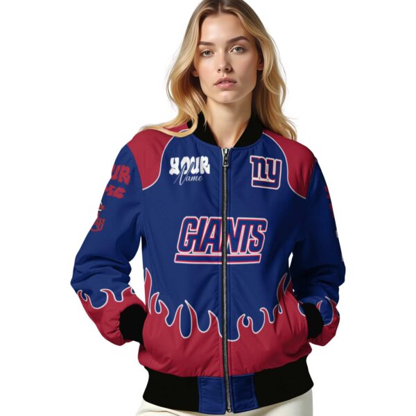 customized new york giants fire graphic blue jacket latest model