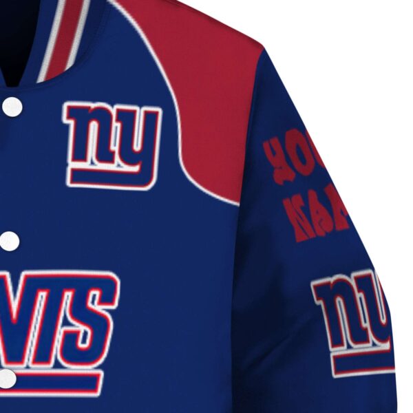 customized new york giants fire graphic blue jacket premium grade