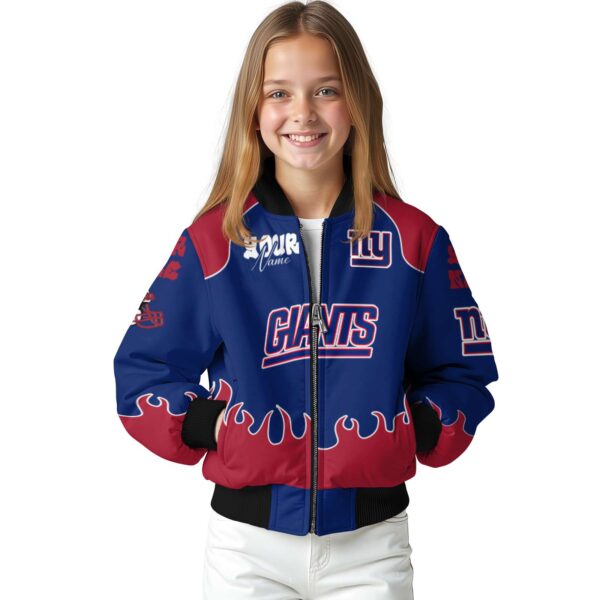 customized new york giants fire graphic blue jacket top rated