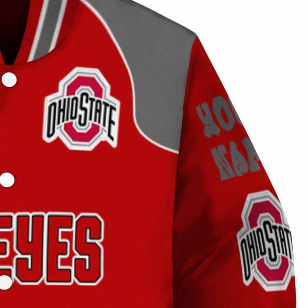 customized ohio state buckeyes fire graphic scarlet jacket premium grade