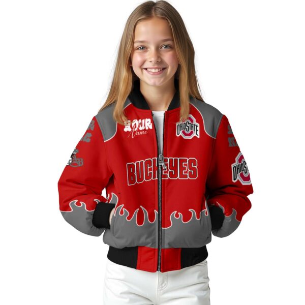 customized ohio state buckeyes fire graphic scarlet jacket top rated