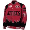 customized san diego state aztecs fire graphic red jacket best selling