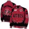 customized san diego state aztecs fire graphic red jacket fashion forward