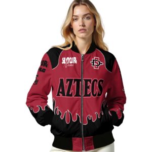 customized san diego state aztecs fire graphic red jacket latest model