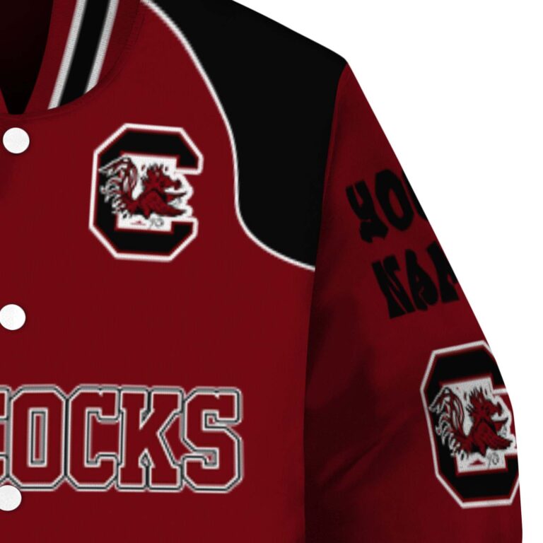 customized south carolina gamecocks fire graphic garnet jacket premium grade