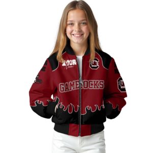 customized south carolina gamecocks fire graphic garnet jacket top rated