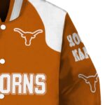 customized texas longhorns fire graphic orange jacket best selling