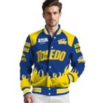 customized toledo rockets fire graphic blue jacket best selling