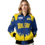 customized toledo rockets fire graphic blue jacket best selling