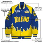 customized toledo rockets fire graphic blue jacket best selling