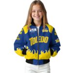 customized toledo rockets fire graphic blue jacket best selling