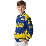 customized toledo rockets fire graphic blue jacket best selling
