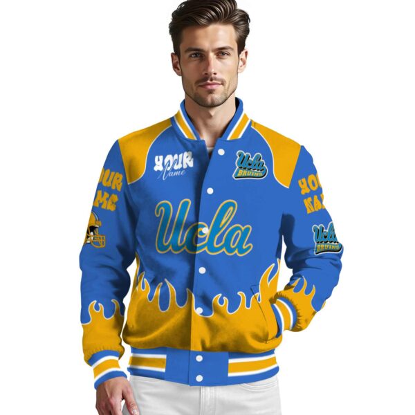 customized ucla bruins fire graphic blue jacket high quality