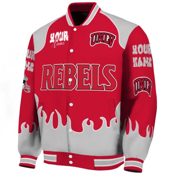 customized unlv rebels fire graphic red jacket best selling