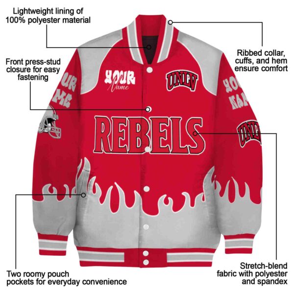 customized unlv rebels fire graphic red jacket new arrival