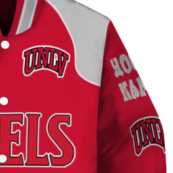 customized unlv rebels fire graphic red jacket premium grade